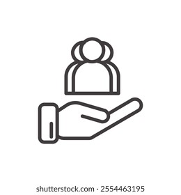 Inclusion thin liner icon vector.