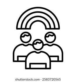 Inclusion Vector Line Icon Design