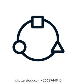 Inclusive 3 icono, signo de logotipo de Vector, ilustración, forma, diseño, UX UI icono, editable eps