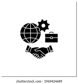 Inclusive culture glyph icon. Respect, equity, positive differences recognition. Etiquette. Equal employees rights. Talent management concept.Filled flat sign. Isolated silhouette vector illustration