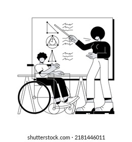 Inclusive Education Abstract Concept Vector Illustration. Inclusive Classroom, Education For Children With Special Needs, Communicative Competence, Diversity School Program Abstract Metaphor.