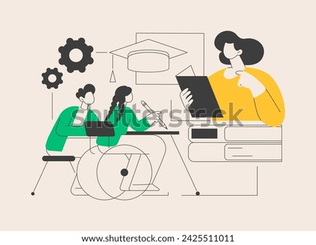 Similar – Image, Stock Photo Education is needed. | The word ‘education’ punched in sheet metal in front of house facade.