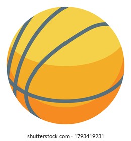 Inclusive education basketball ball icon. Isometric of inclusive education basketball ball vector icon for web design isolated on white background