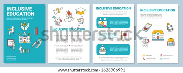 Inclusive Education Brochure Template Learning Program Stock Vector ...