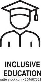 "Inclusive Education Graduate Student Icon Design"