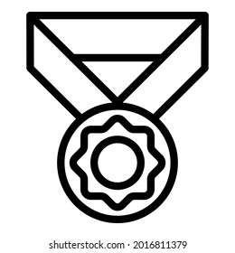 Inclusive education medal icon. Outline inclusive education medal vector icon for web design isolated on white background