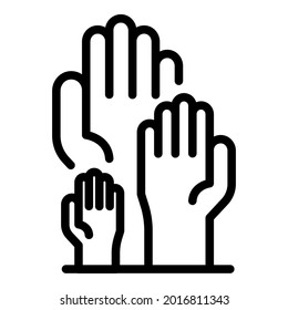 Inclusive education people icon. Outline inclusive education people vector icon for web design isolated on white background
