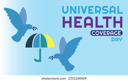 Salud inclusiva para un mañana mejor, día de la cobertura sanitaria universal. Anuncio de campaña o celebración