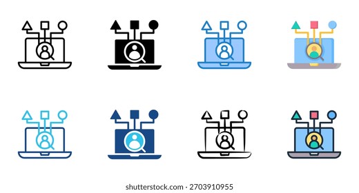 Inklusive Einstellungs-Icon-Set mehrere Stilkollektion 
