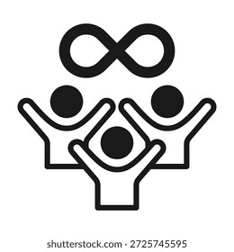 Ícone Inclusivo - Ilustração de Vetor de Estilo Misto