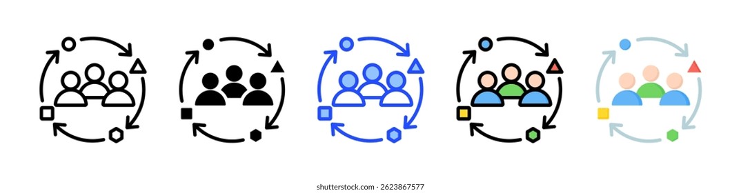 Inclusive Leadership Icon Collection With Multiple Styles