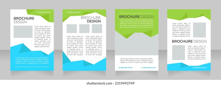 Diseño de folletos en blanco para publicidad de la comunidad estudiantil inclusiva. Plantilla de afiches vertical con espacio de copia vacío para texto. Recopilación de informes corporativos prefabricados. Páginas editables de papel