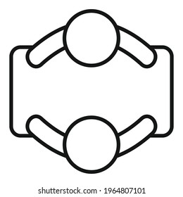 Inclusive table icon. Outline Inclusive table vector icon for web design isolated on white background