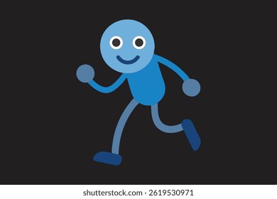 Inclusive vector illustration of a runner with a prosthetic leg jogging on a nature trail, highlighting motivation, strength, and outdoor fitness in a vibrant, inspiring style.