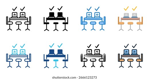 Inclusive Workplace icon set multiple style collection 
