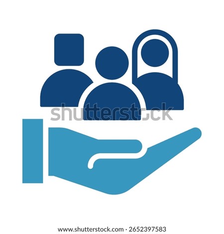 Inclusivity Icon – Diverse Group Representing Equal Representation and Access in AI Design and Development. Flat Vector Illustration.