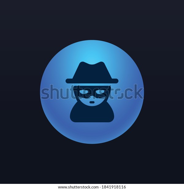 Incognito App Icon Button Stock Vector (Royalty Free) 1841918116 ...