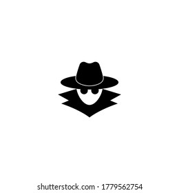 Incognito icon. Browse in private. Spy agent, secret agent, hacker. Vector on isolated white background. EPS 10