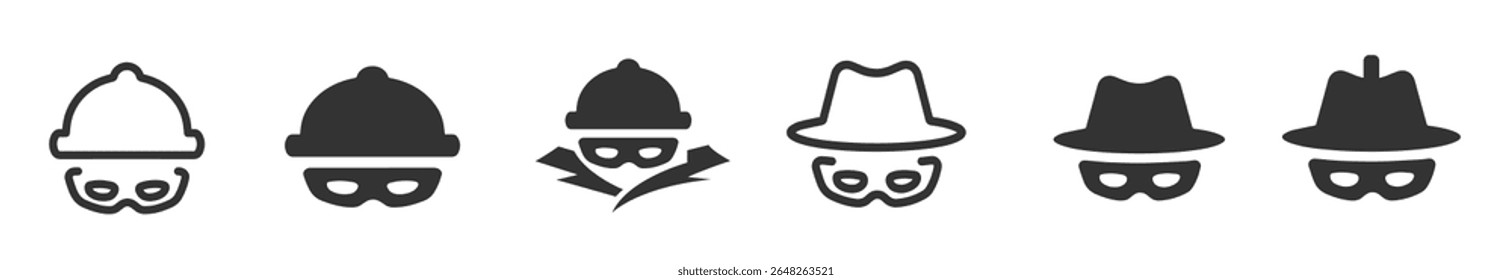 Ícone incógnito. Navegar em particular. Ilustração vetorial.
