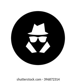 Incognito Icon Circle Vector Illustration Stock Vector (Royalty Free ...