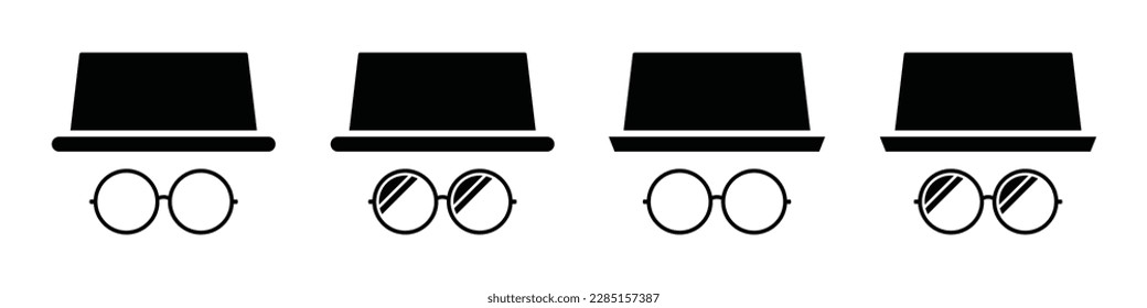 Incognito icon. Detective icon, vector illustration.