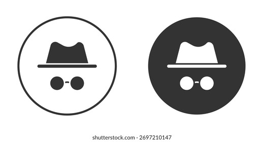 Ilustración de icono de incógnito. Gráficos de Vector de píxeles - Vector.
