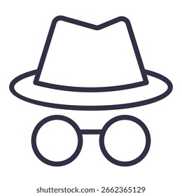 Coleção de Vetores de Ilustração de Ícone Incognito
