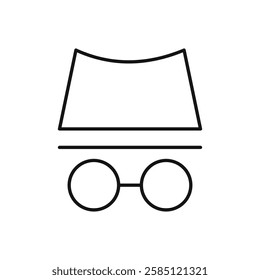 Incognito icon. simple thin line vector icon