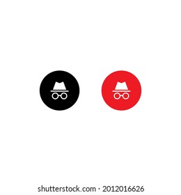 Incognito Icon Vector Flat Design Style Stock Vector (Royalty Free