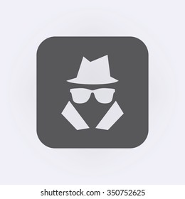 Incognito Icon Circle Vector Illustration Stock Vector (Royalty Free ...