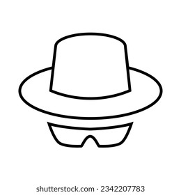 Incognito icon vector. Unknown illustration sign. Nameless symbol or logo.