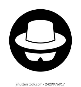 Incognito icon vector. Unknown illustration sign. Nameless symbol or logo.