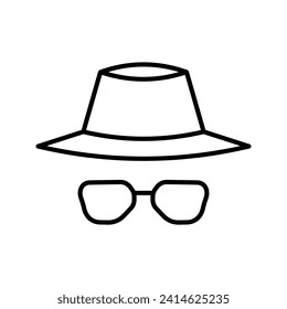Incognito line icon vector design