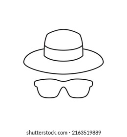 Incognito mask icon line style icon, style isolated on white background