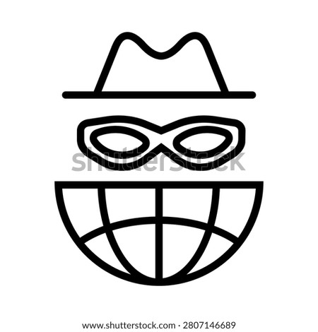 Incognito mode icon vector. Private browsing illustration sign. Anonymous browsing symbol. Browser privacy logo or mark.