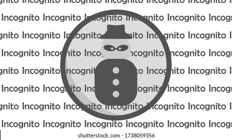 Incognito mode or Private mode concept vector illustration.
Incognito mode is an Internet browser setting that prevents browsing history from being stored.