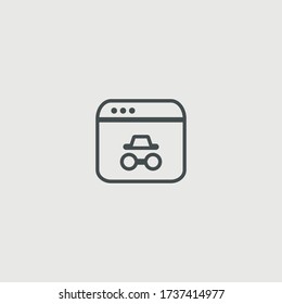 Incognito mode vector icon illustration sign