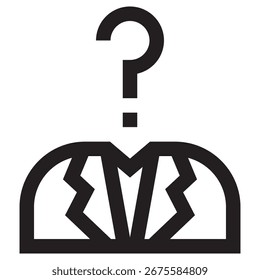 Icono de Vector moderno de incógnito: Plantilla de símbolos de ilustración mínima para el diseño de interfaz de usuario del App móvil de Web