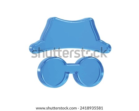  Incognito privacy icon render element 3d illustration