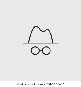 Incognito Private Browsing Vector Icon