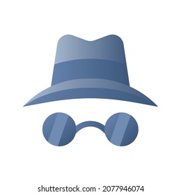 incognito secret safe browsing anonymous single isolated icon with smooth style