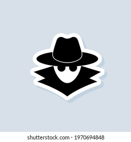 Incognito Sticker. Incognito Logo. Browse In Private. Vector On Isolated Background. EPS 10.