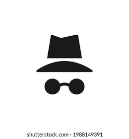 Incognito Symbol Icon Anonymous Browsing Sign Stock Vector (royalty 