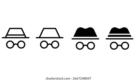 Icono de Vector de incógnito eps10.
