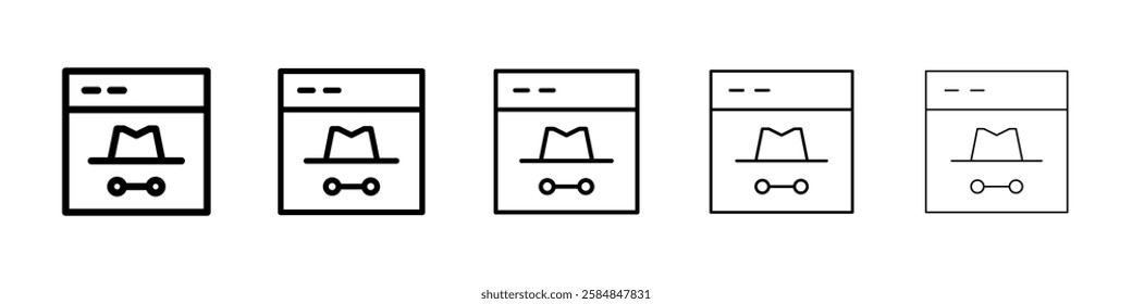 Incognito window icon Vector logo sign