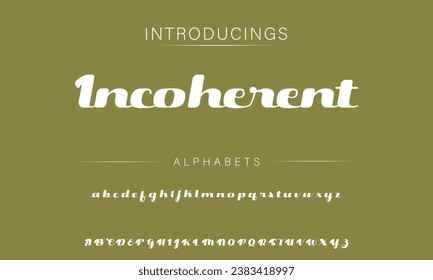 Incoherent luxury alphabet font. Typography urban style fonts for fashion, retail, feminine, beauty care, jewelry logo design