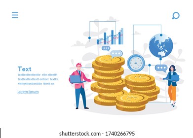 income business, Vector illustration for web banner, infographics, mobile. 