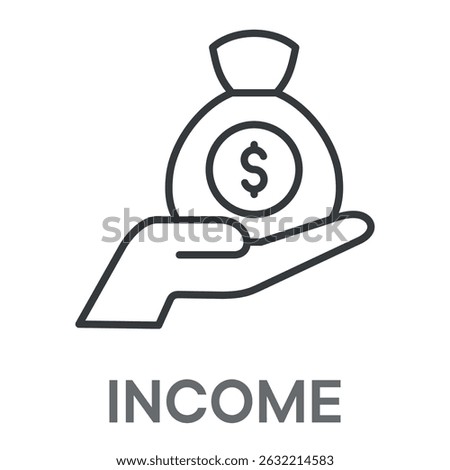income concept simple design icons, simple style design inspiration for any interface and purpose suitable for symbols and more