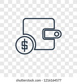 Income concept vector linear icon isolated on transparent background, Income concept transparency concept in outline style