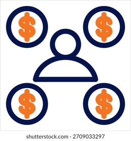 Ícone Duotônico de Renda. Ilustração de vetor simples no plano de fundo branco